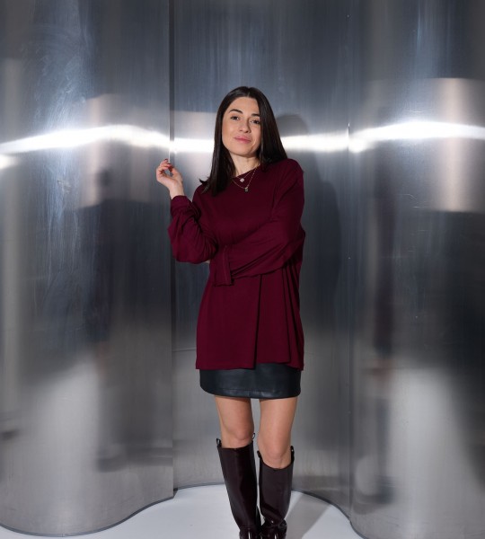 Лонгслів Daily Luxe Бордо | Showroom By Nona — зображення 2